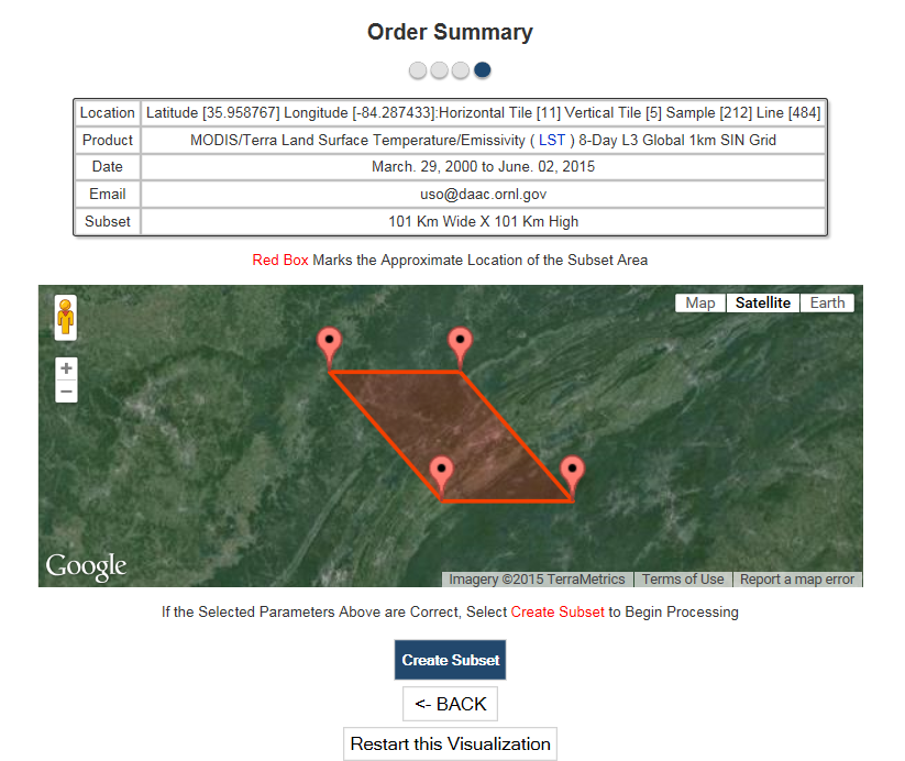 Review order page