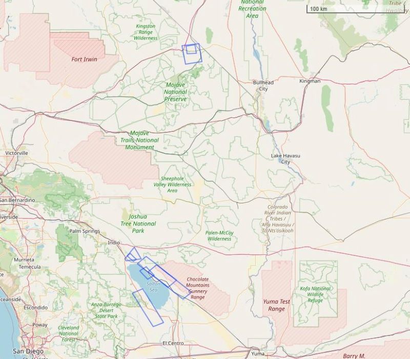 Flight tracks in this dataset
