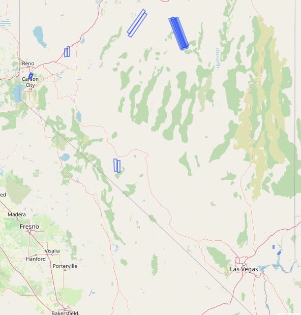 Flight tracks in this dataset