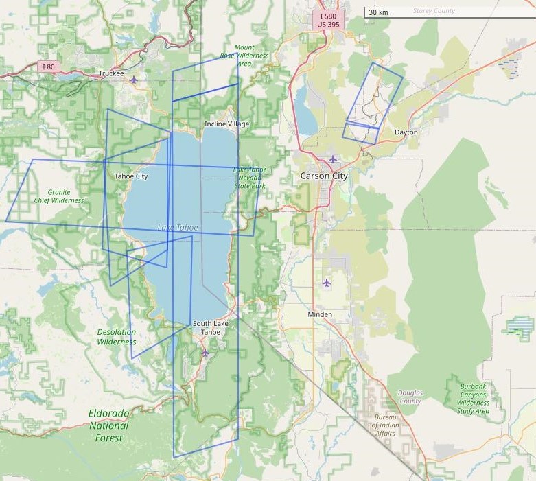 Flight tracks in this dataset.