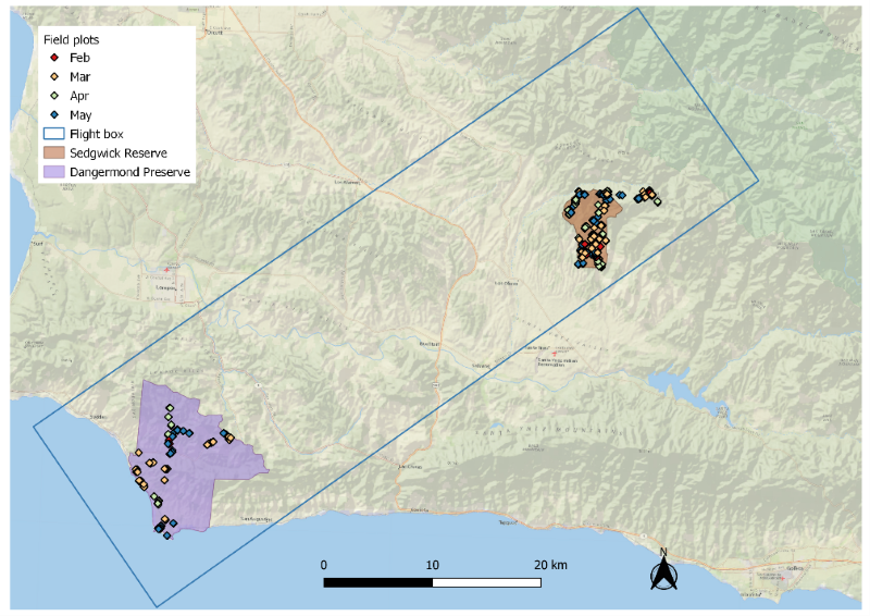 Locations of field plots