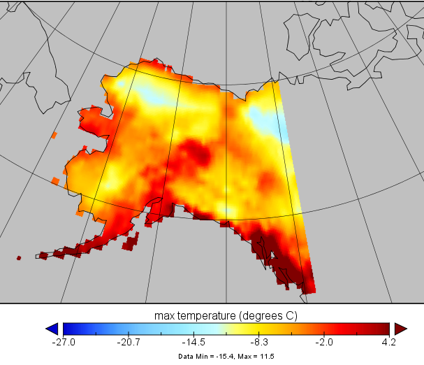 T max, Dec 2099 from the CGM1 model